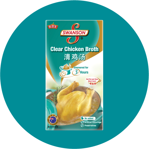 Clear chicken Broth